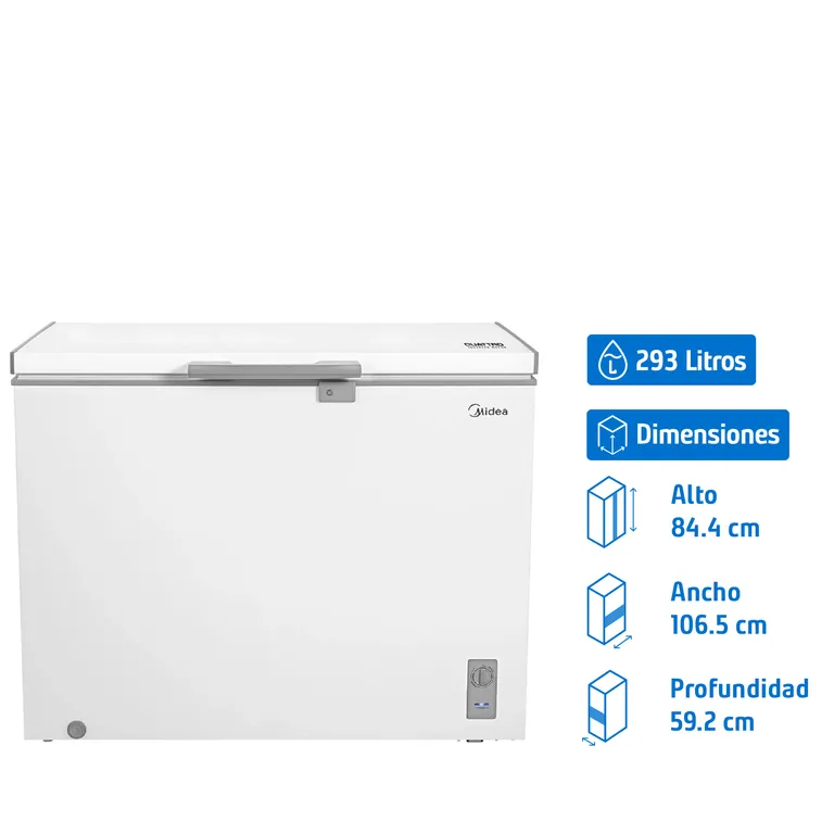 MIDEA Freezer Frigobar Frío Directo 293 Litros Blanco MDRC411FZE01