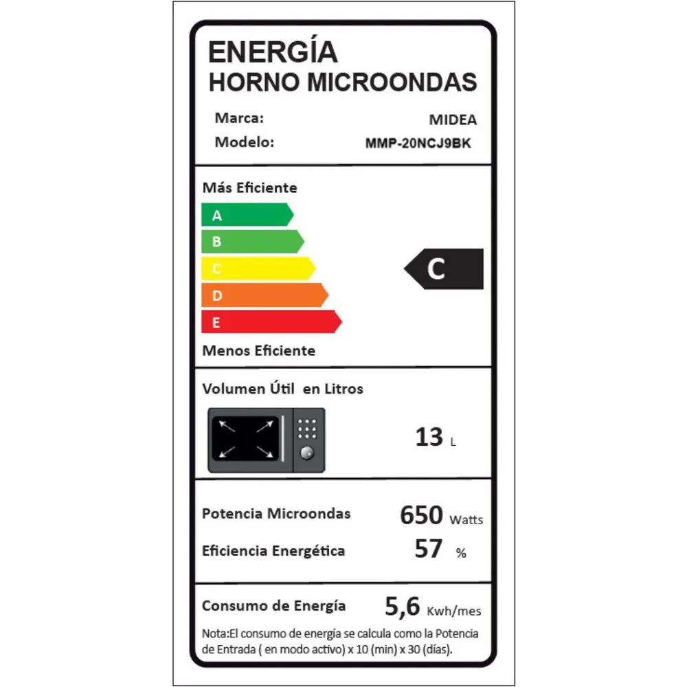 Midea MMP-20NCJ9 20 L Negro, foto 8