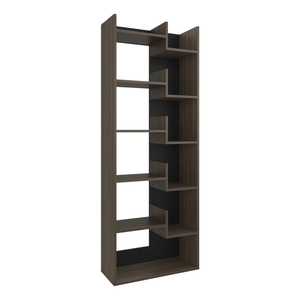 TUHOME - Biblioteca Melamina 10 Nivel(es) 60.1x162x25.2 cm Milan y wengue