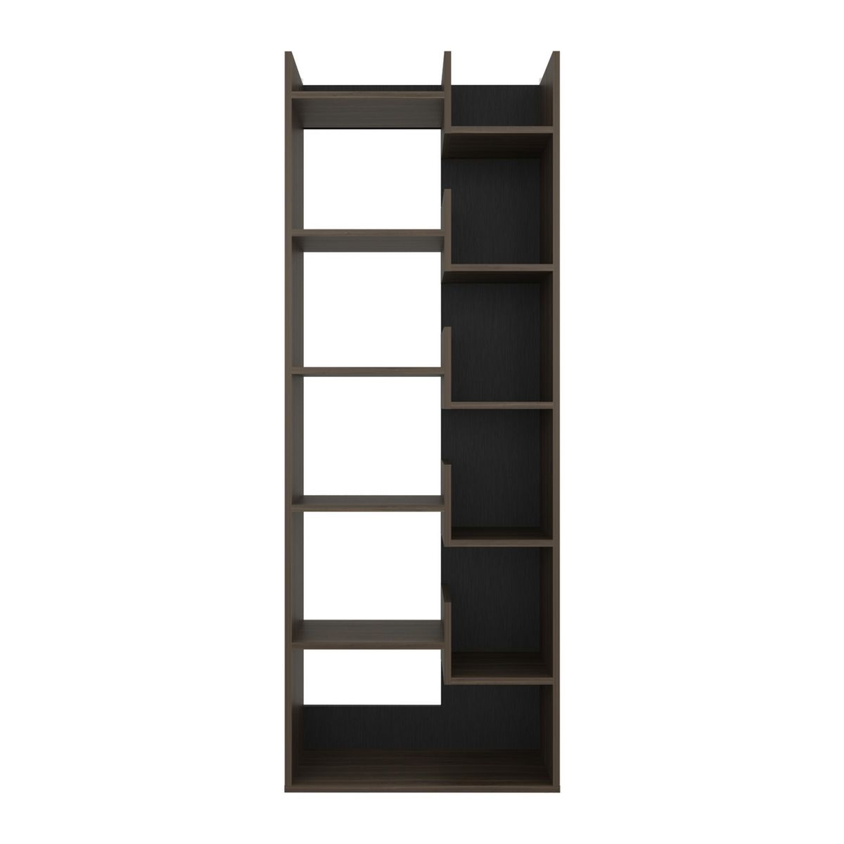 TUHOME - Biblioteca Melamina 10 Nivel(es) 60.1x162x25.2 cm Milan y wengue