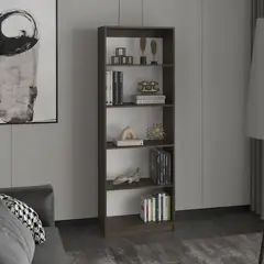 TUHOME - Biblioteca Estante Home Melamina 4 Nivel(es) 62.8x180.6x29.9 cm Milan y blanco