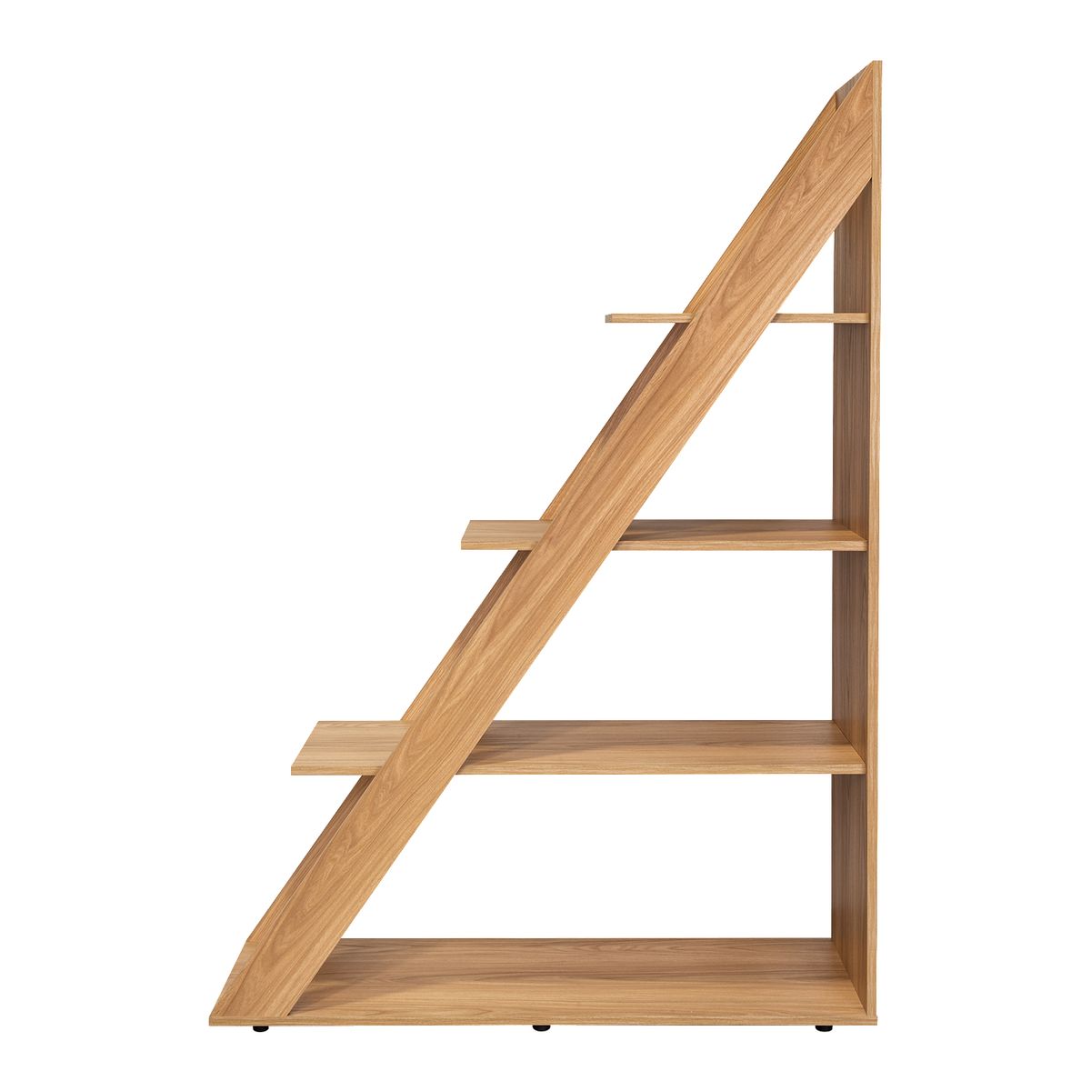 TUHOME - Biblioteca Diagonal Lorain Melamina 3 Nivel(es) 105x150x34.9 cm Fresno