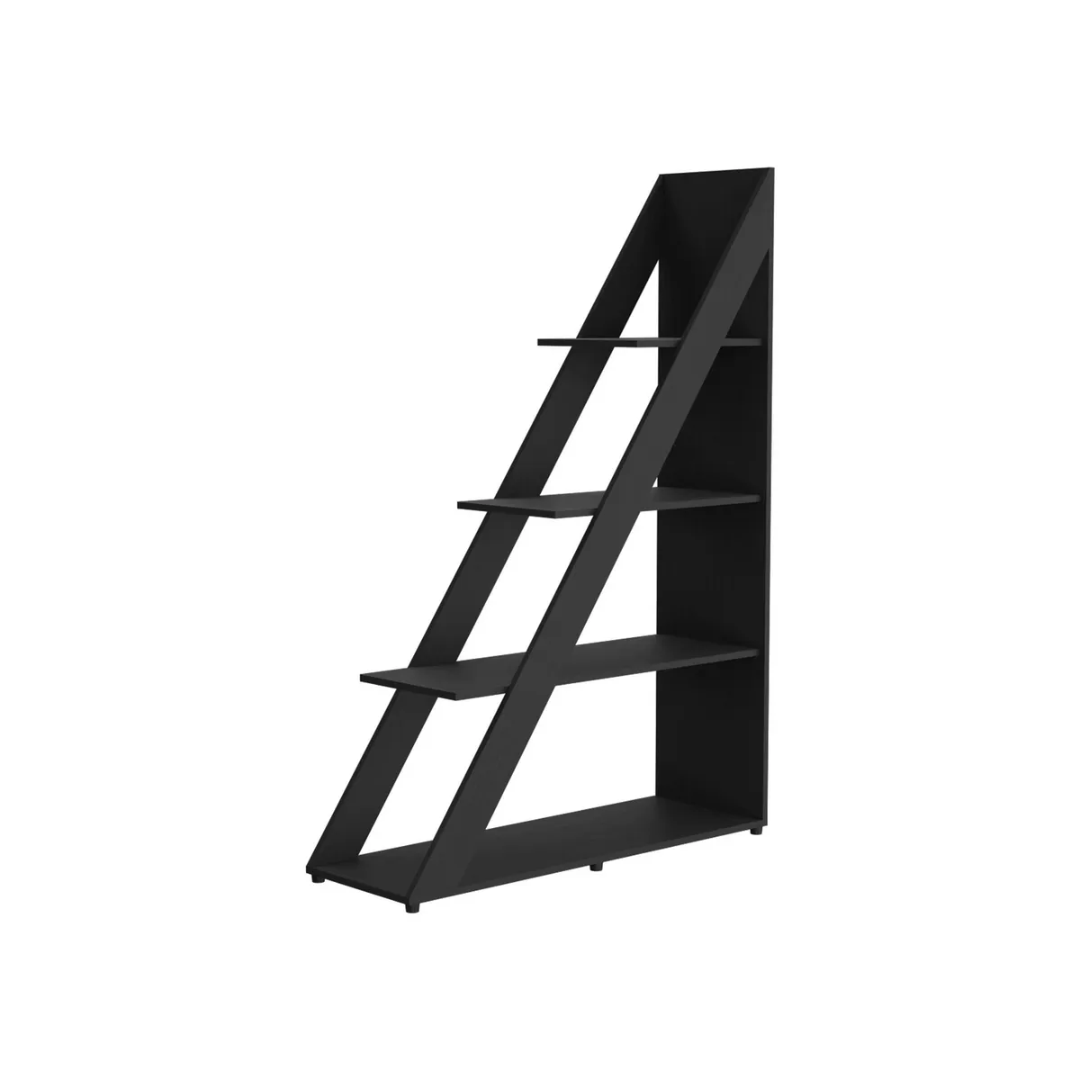 TUHOME - Biblioteca Diagonal Lorain Melamina 3 Nivel(es) 105x150x34.9 cm Wengue