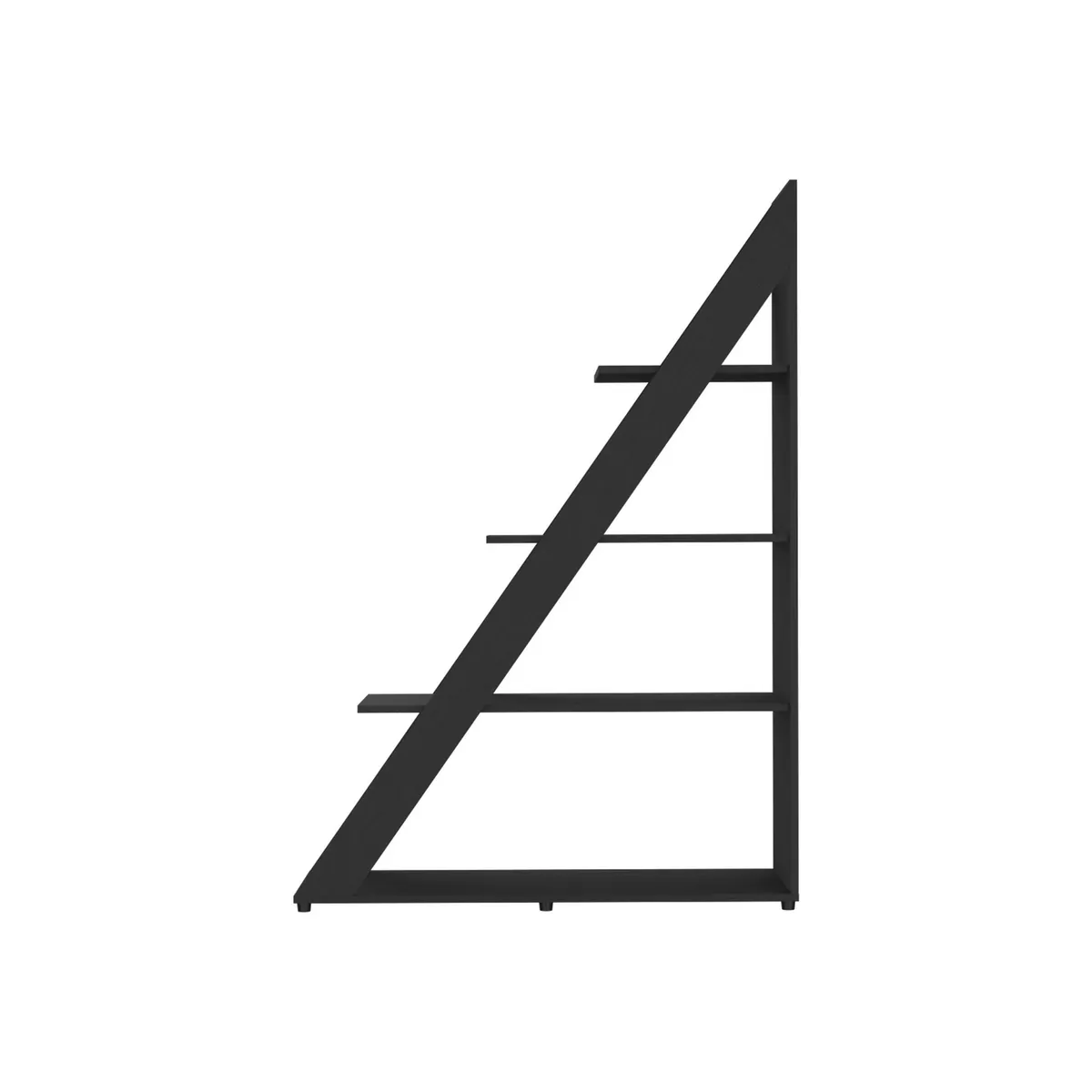 TUHOME - Biblioteca Diagonal Lorain Melamina 3 Nivel(es) 105x150x34.9 cm Wengue