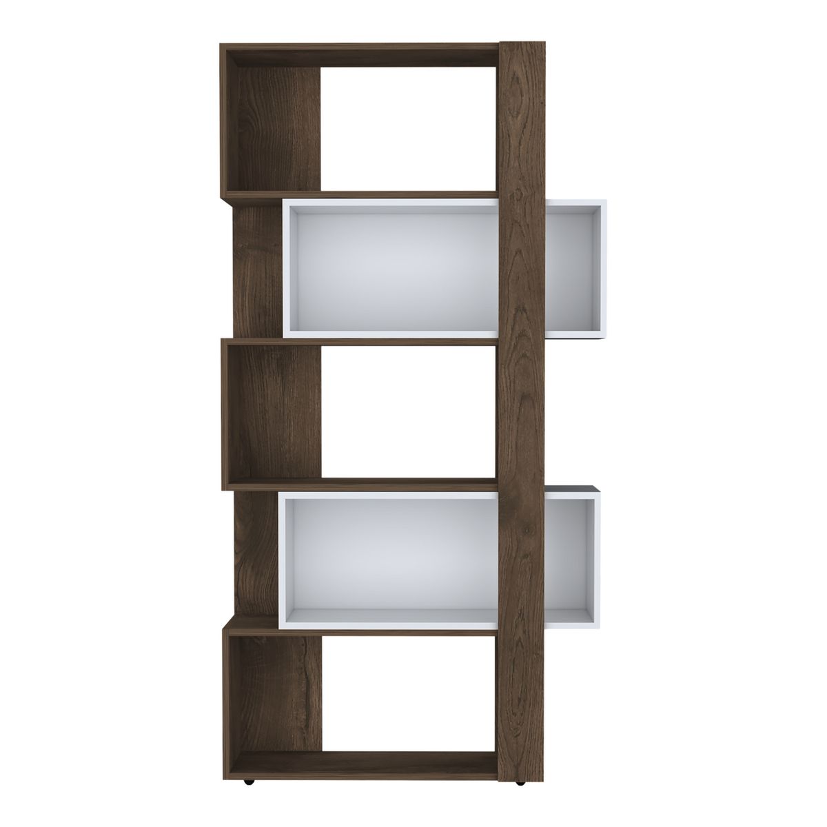 TUHOME - Biblioteca Melamina 4 Nivel(es) 70.2x161.5x28.6 cm Bellota / blanco