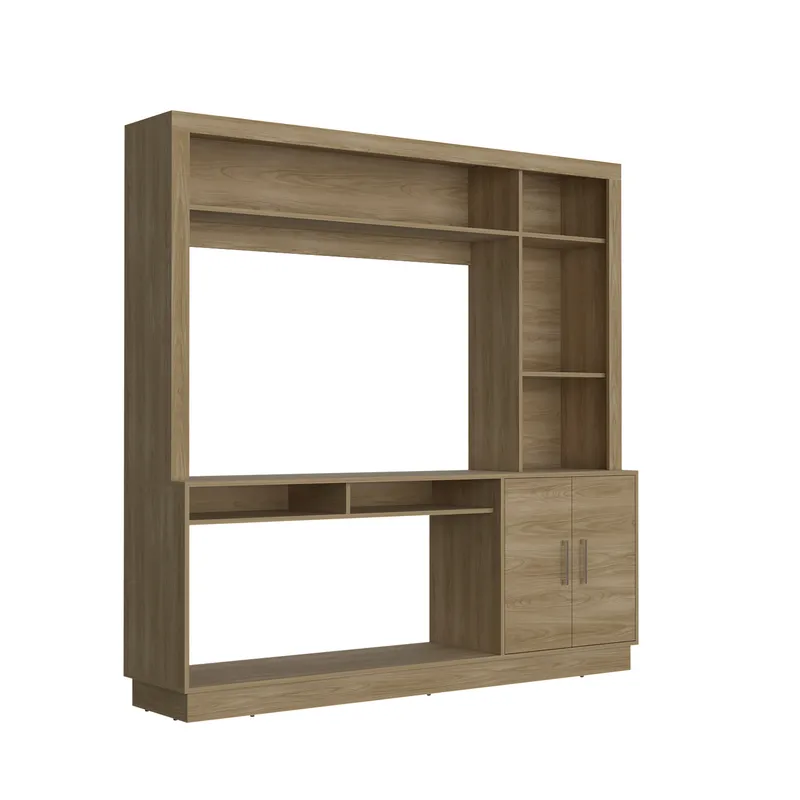 TUHOME - Estante TV 55 " Cantabria Fresno Europeo 180x180x40 cm