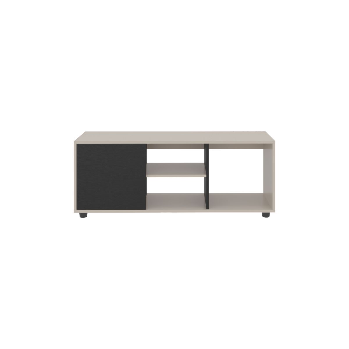 TUHOME - Rack TV 50 " Adel Capri y wengue 120.3x46.7x34.9 cm