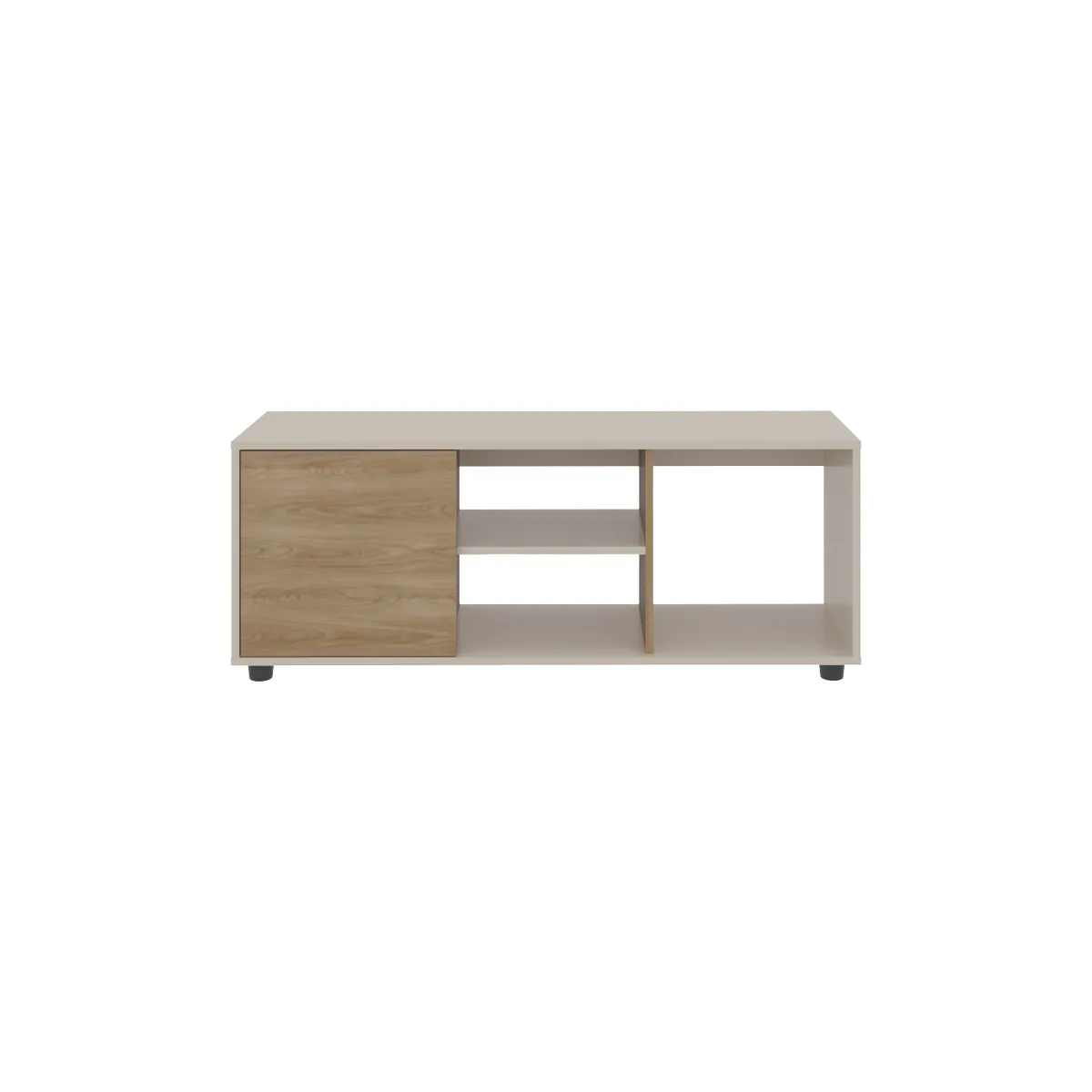 TUHOME - Rack TV 50 " Adel Capri y fresno Europeo 120.3x46.7x34.9 cm