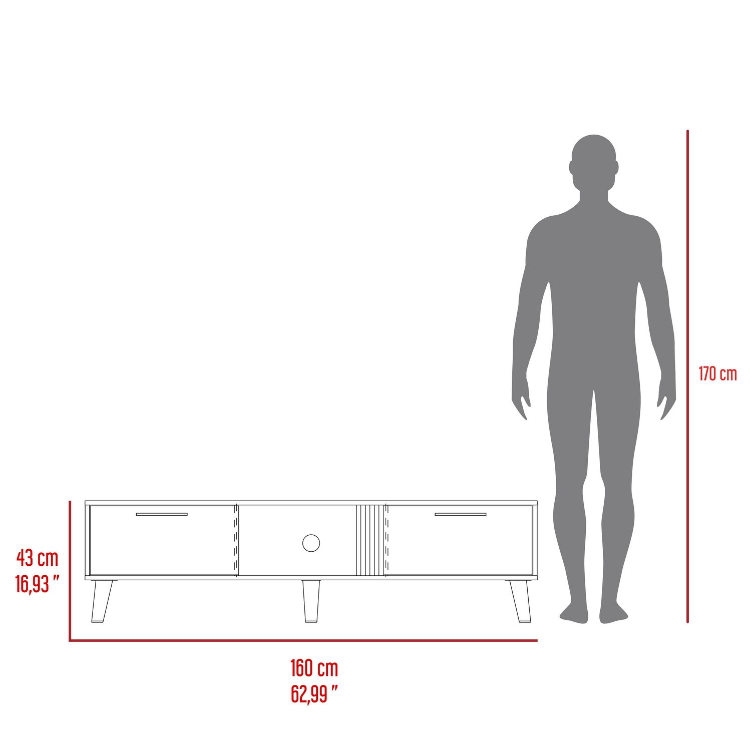 TUHOME Rack TV 65 