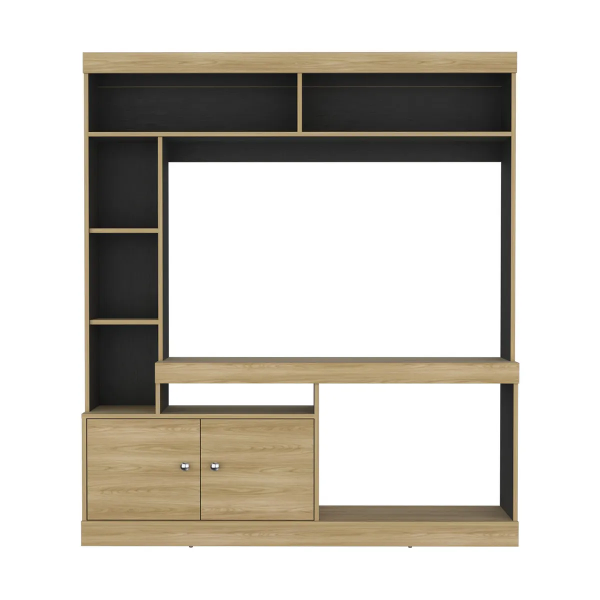 TUHOME - Estante TV 65 " Dante Fresno Europeo y wengue 180x180.6x30.3 cm