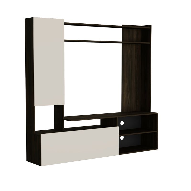 TUHOME - Estante TV 70 " Nolic Capri y nogal 178.6x167x36.5 cm