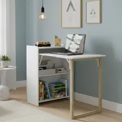 TUHOME - Escritorio Lesli Blanco 101x85.6x63.6 cm