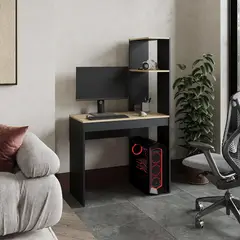 TUHOME - Escritorio Delphi Fresno Europeo y wengue 88.3x150x43.5 cm