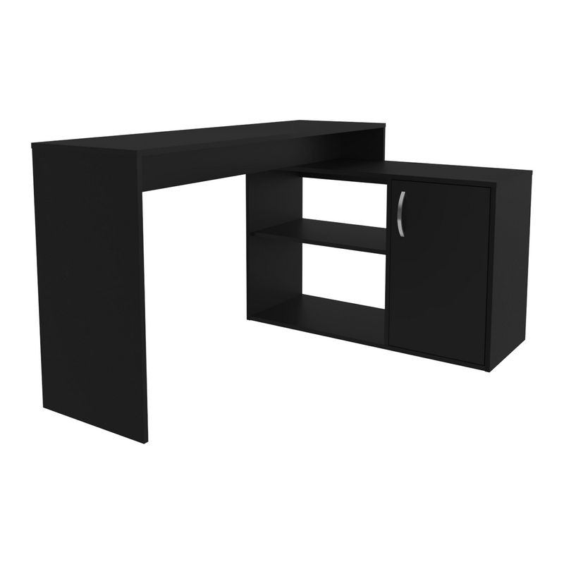 TUHOME - Escritorio en L Esquinero Axis Eco Wengue 125x71x90 cm