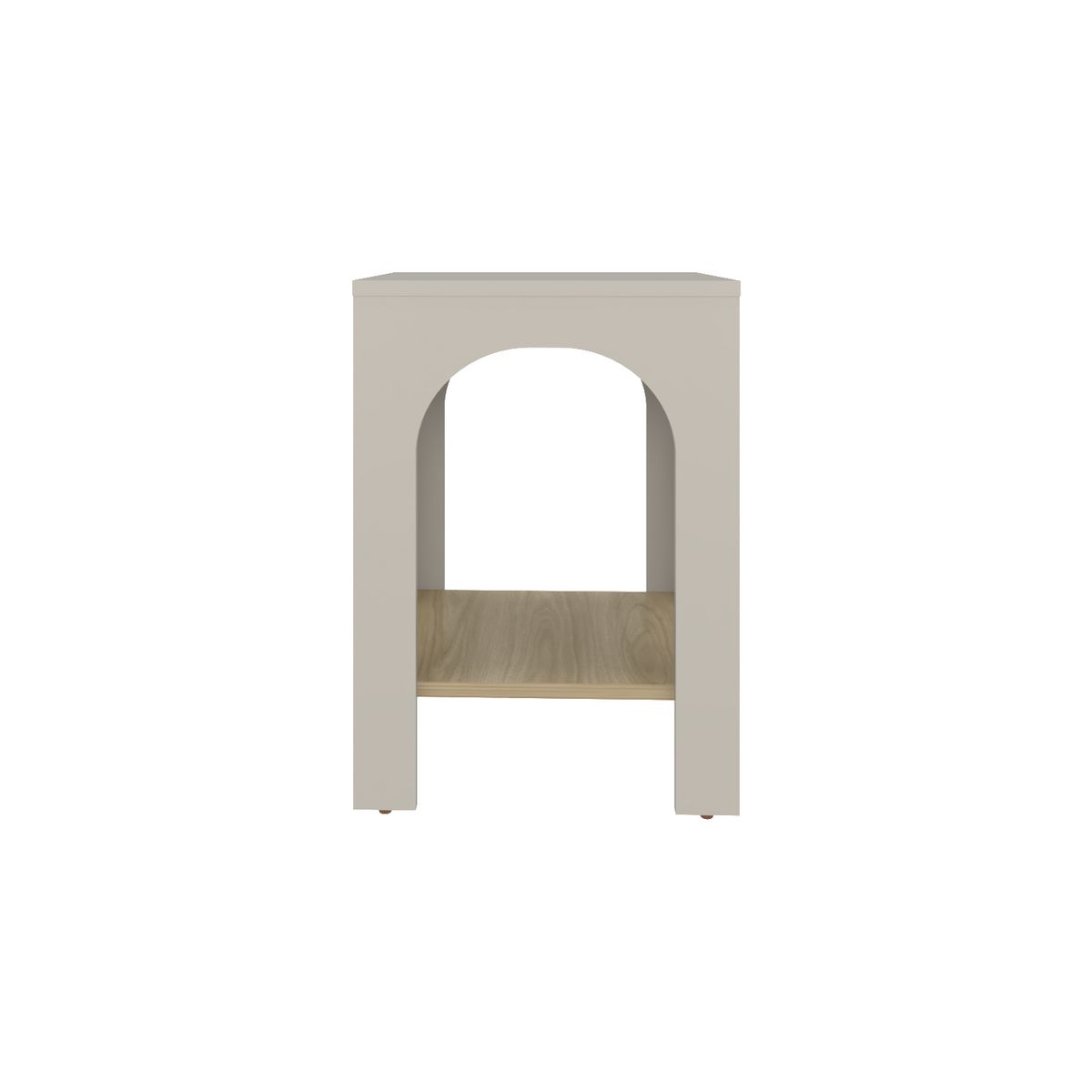 TUHOME - Mesa lateral Aira Capri y fresno Europeo 37.5x37.5x52 cm