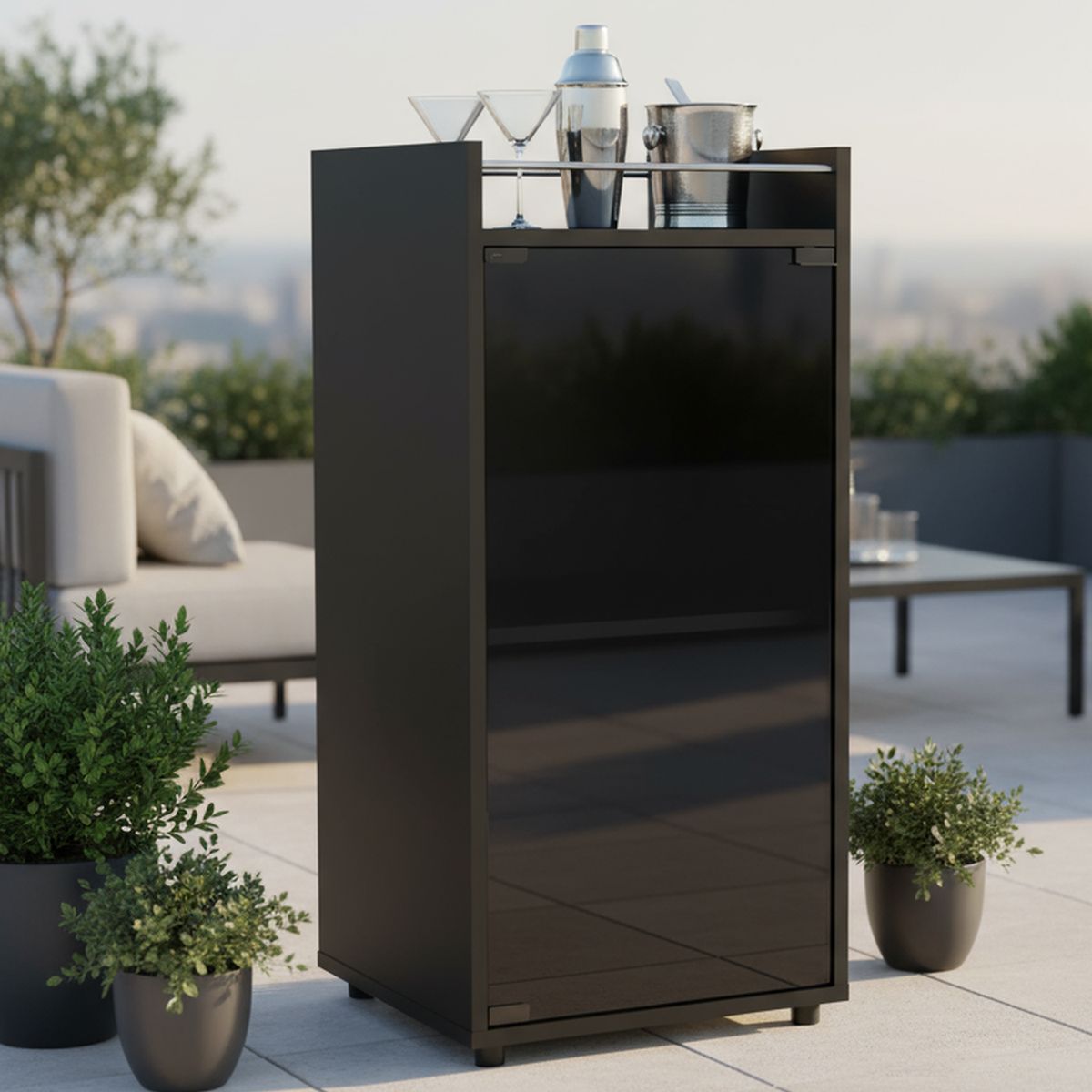 TUHOME - Bar Bajo Theba 38.1x81.3x37.6 cm Wengue