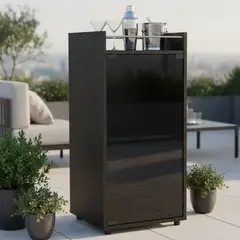 TUHOME - Bar Bajo Theba 38.1x81.3x37.6 cm Wengue