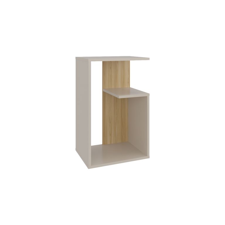 TUHOME Mesa lateral Adel Capri y fresno Europeo 39.8x30x63.4 cm