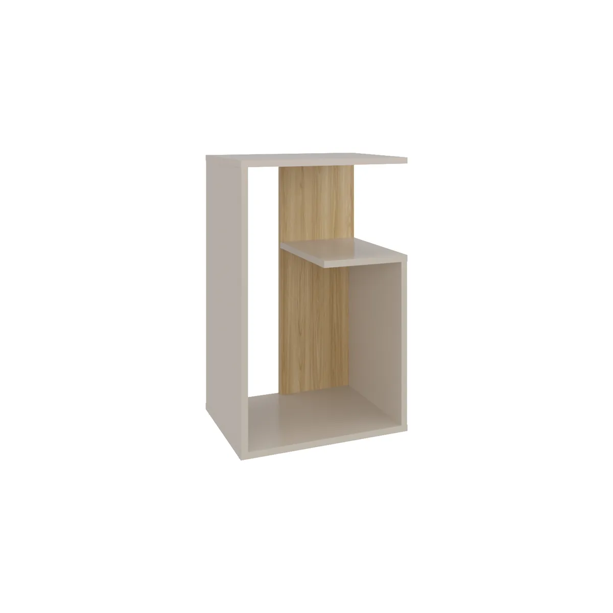 TUHOME - Mesa lateral Adel Capri y fresno Europeo 39.8x30x63.4 cm