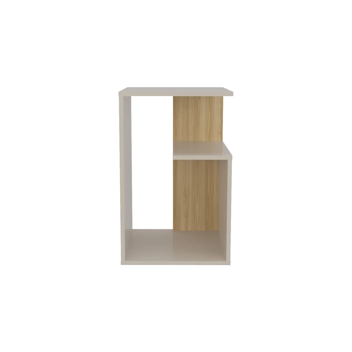 TUHOME - Mesa lateral Adel Capri y fresno Europeo 39.8x30x63.4 cm