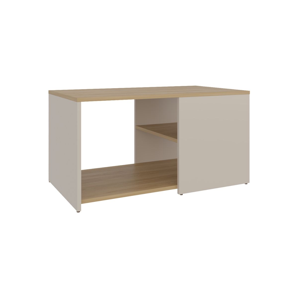 TUHOME - Mesa de centro Adel Capri y fresno Europeo 80x45x42.1 cm