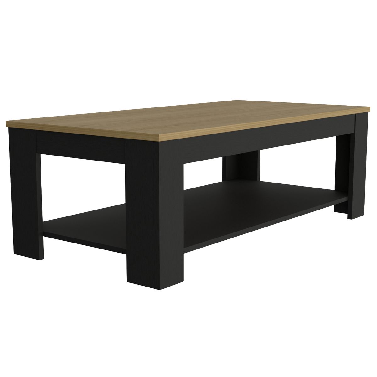 TUHOME - Mesa de centro Cecil Fresno / wengue 120x60x41.5 cm