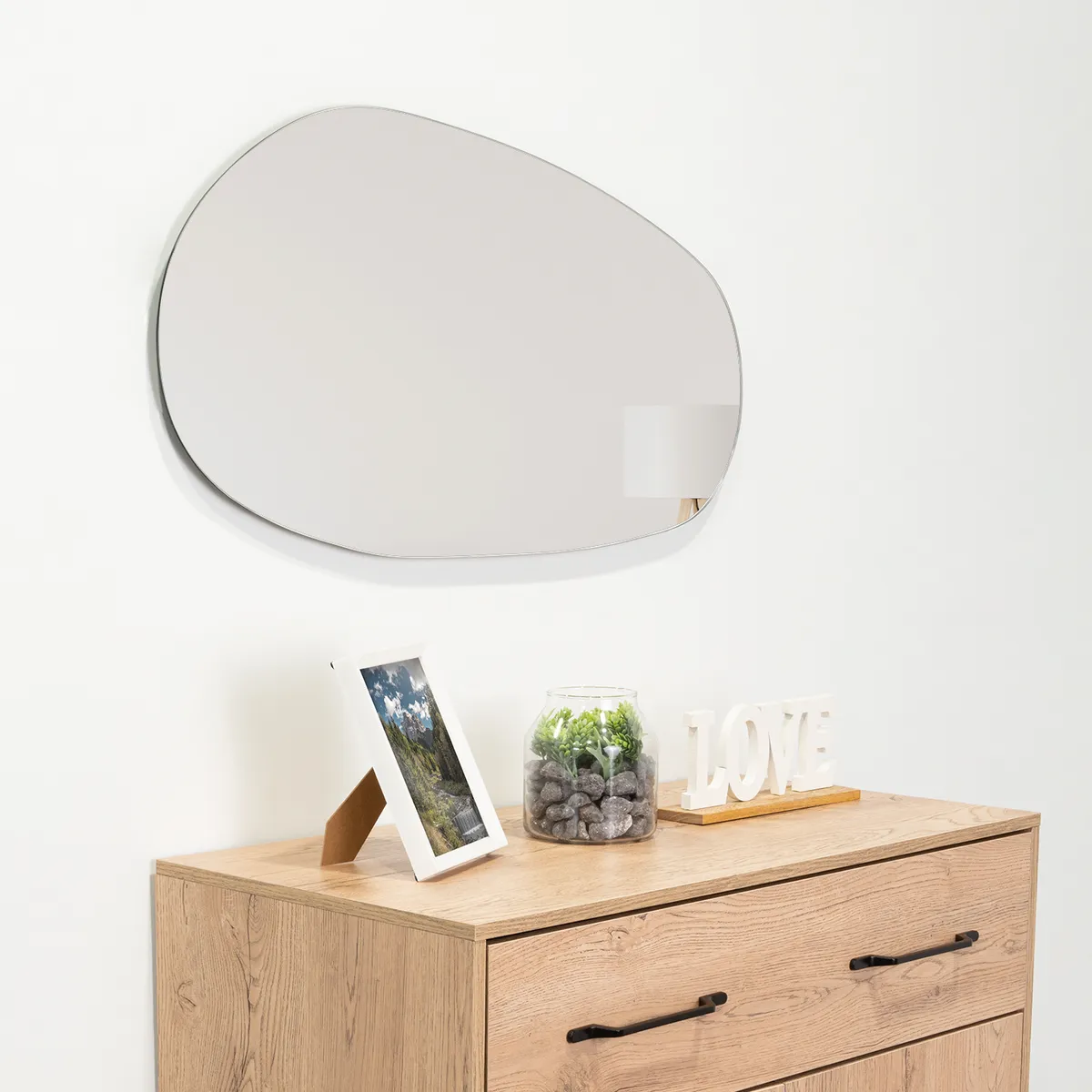 TUHOME -  Espejo Baño Forma Irregular 88x46 cm Tribeka