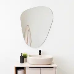 TUHOME - Espejo Baño Forma Irregular 60x80 cm Baikal