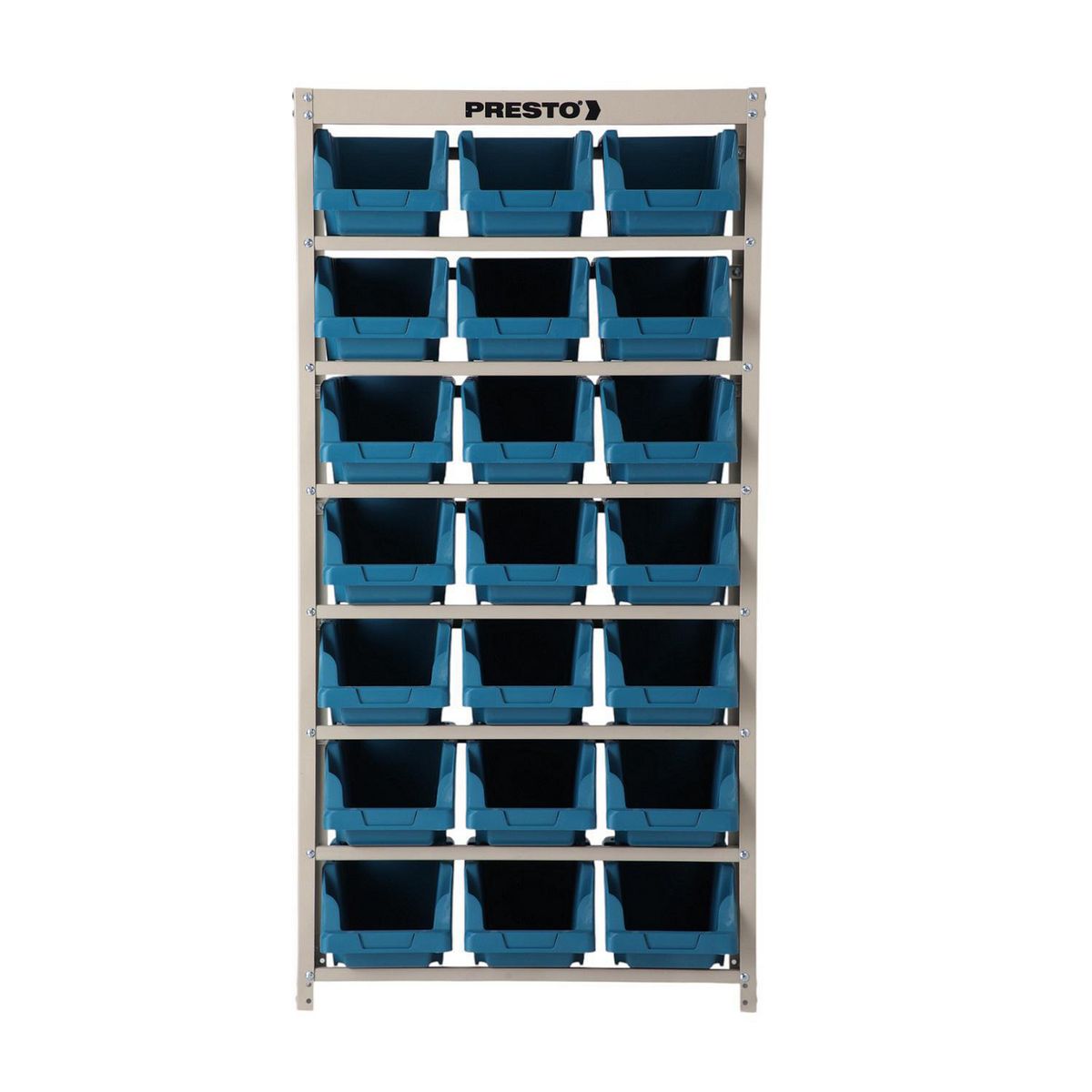 PRESTO - Rack 34x75x150 cm con 21 cajas organizadoras