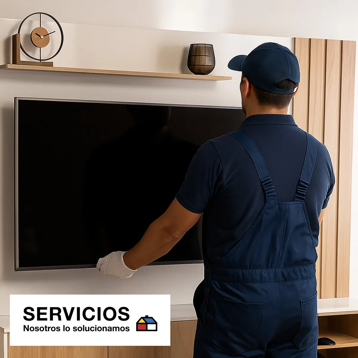 SERVICIOS HOGAR - Armado y Anclaje mueble de TV + Instalación de TV