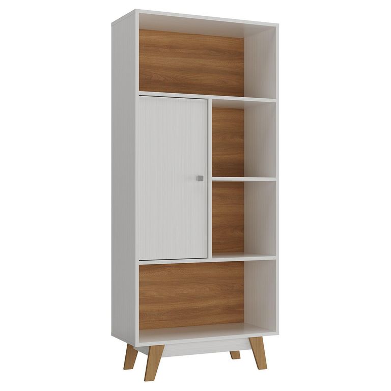 ALTAVISION Librero MDP 4 Nivel(es) 68x153x30 cm Blanco