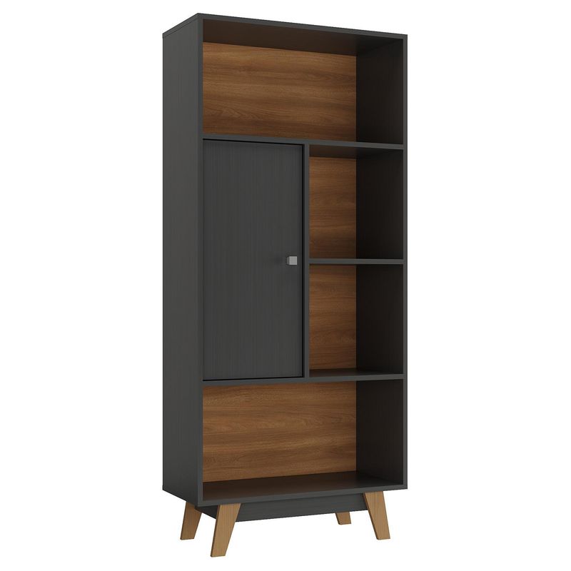 ALTAVISION - Librero MDP 4 Nivel(es) 68x153x30 cm Negro