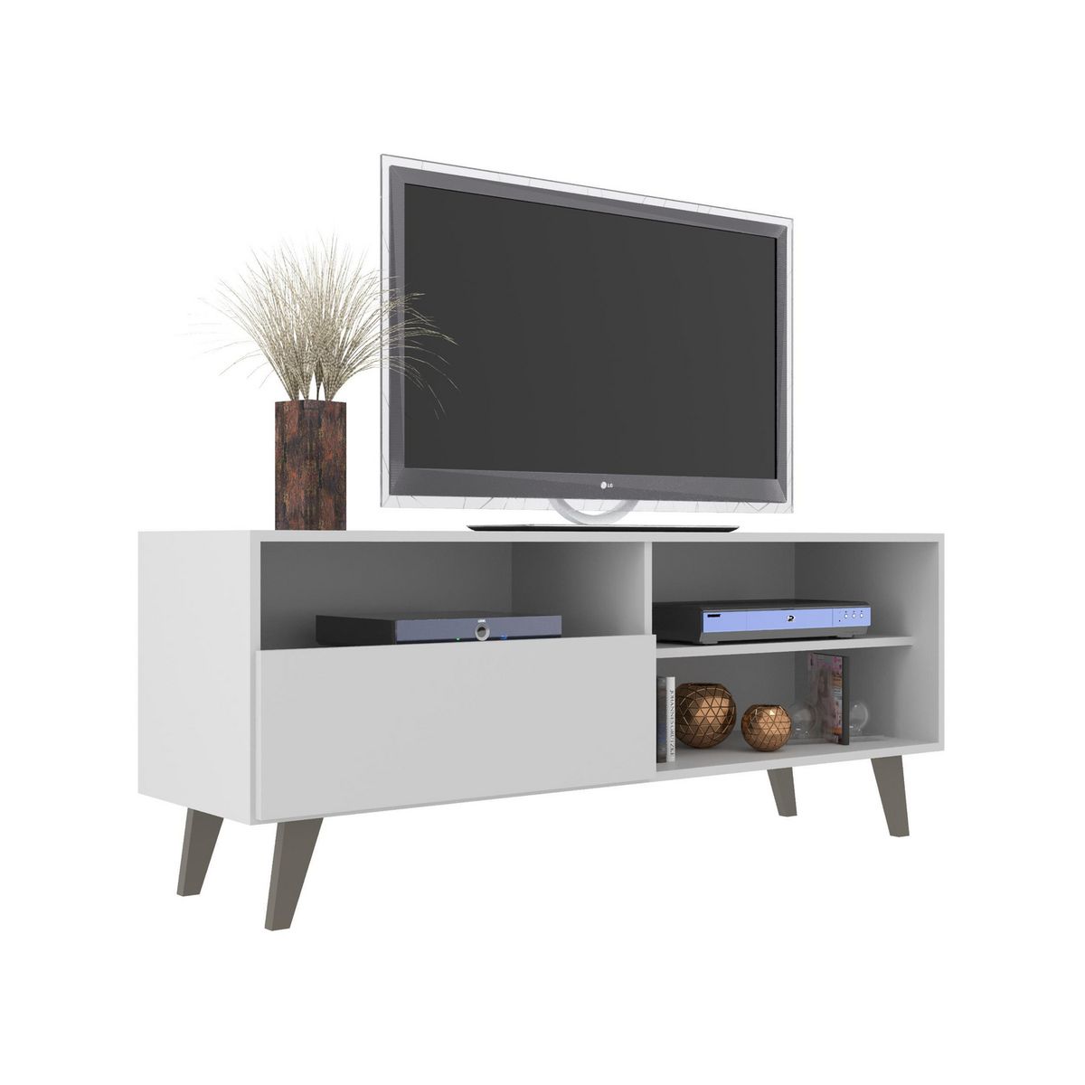 ALTAVISION - Rack TV 55 " Detroit Blanco 136x53.5x36 cm