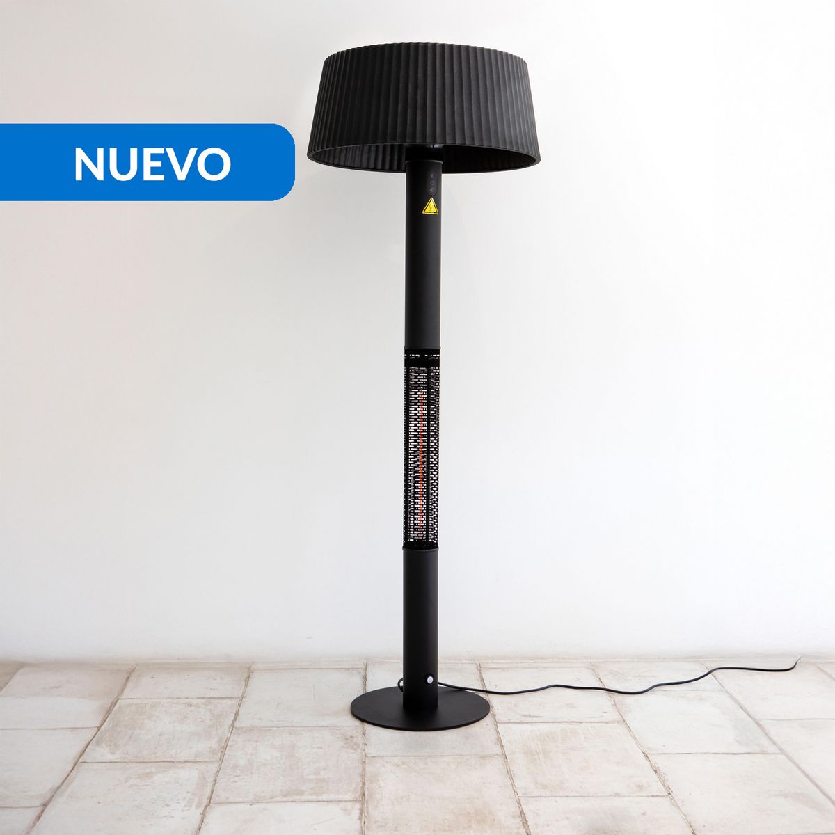 COMBI - Estufa Eléctrica Pantalla y Pedestal Radiación ER9 Negro