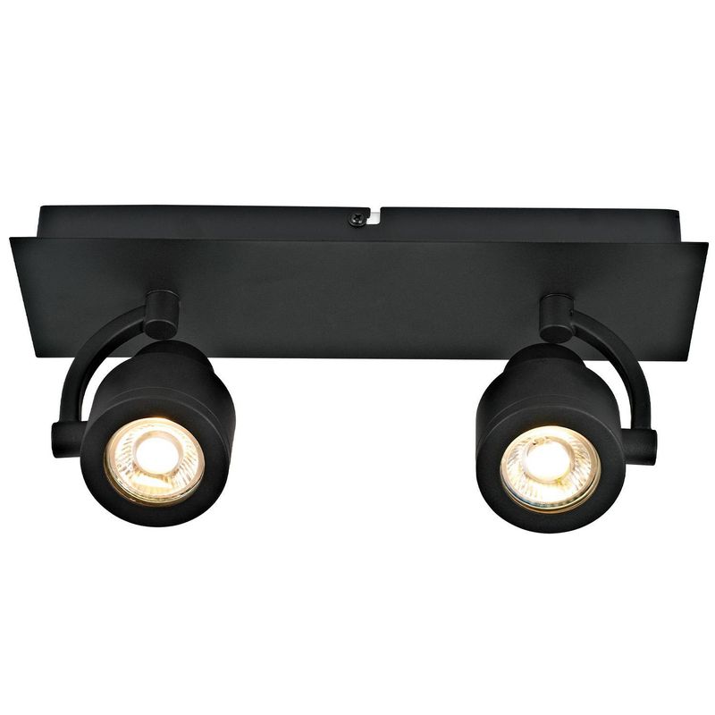 BP ILUMINACION - Barra 2 Luces Gu10 Komo Metal Negro 31 cm