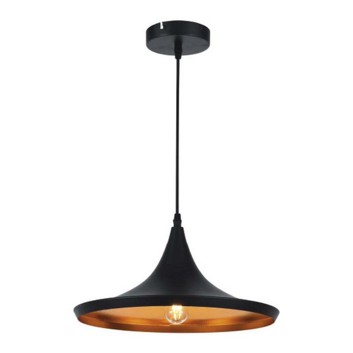 BP ILUMINACION - Lampara Colgante E27 Donora Metal Negro