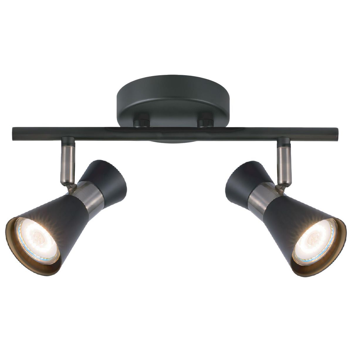 BP ILUMINACION - Barra Tubo 2 Luces Gu10 Metal Negro