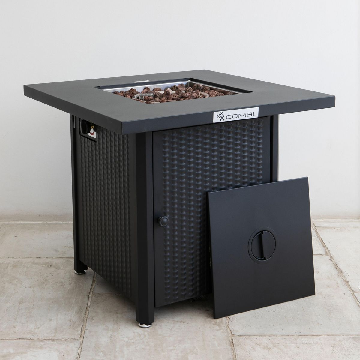 COMBI - Fogón Exterior a Gas Acero Negro