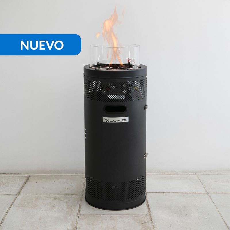 COMBI - Fogón Exterior a Gas Acero Negro