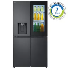 LG - Refrigerador French Door No Frost 638 Litros Negro/Plata Instaview GM92WXV