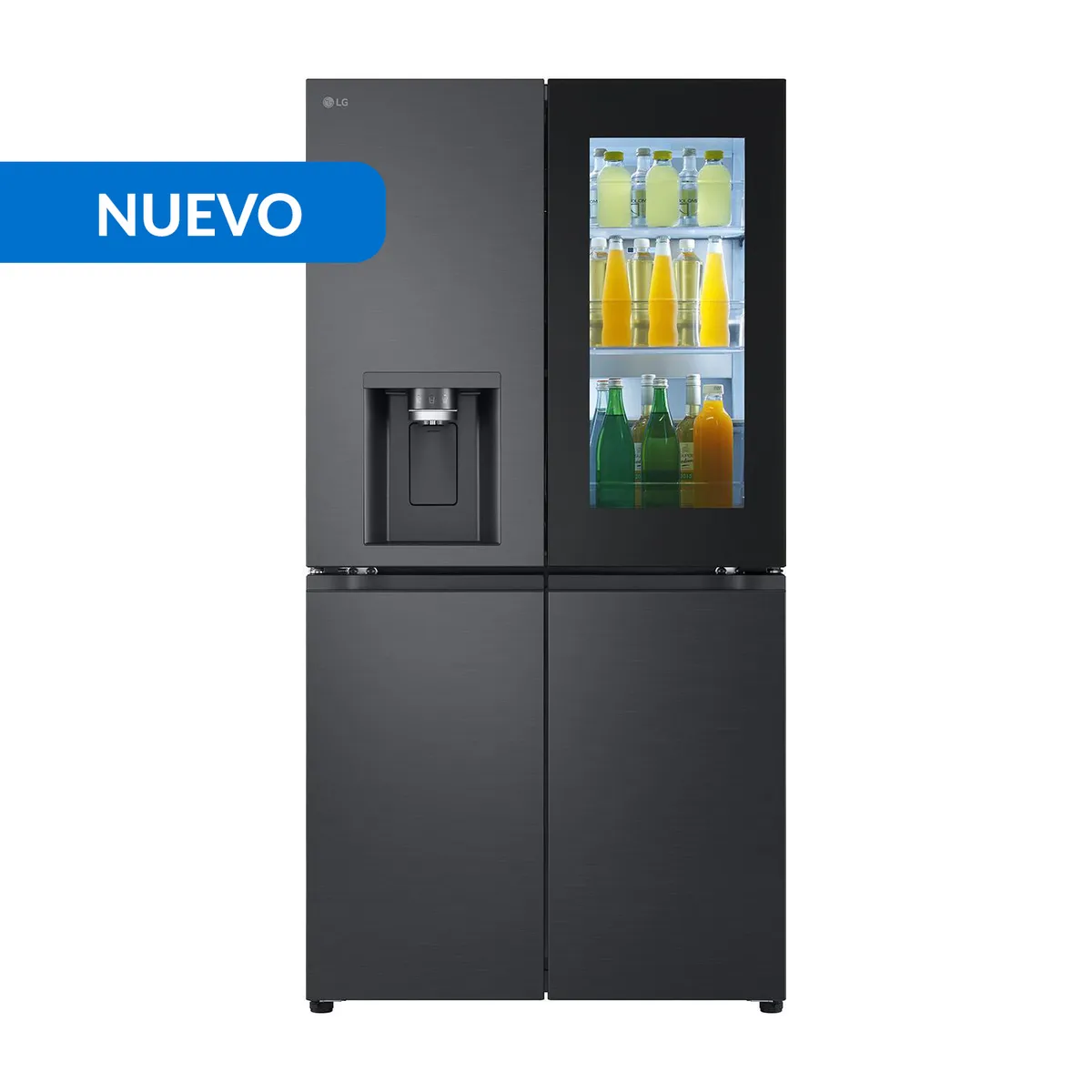 LG - Refrigerador French Door No Frost 638 Litros Negro/Plata Instaview GM92WXV