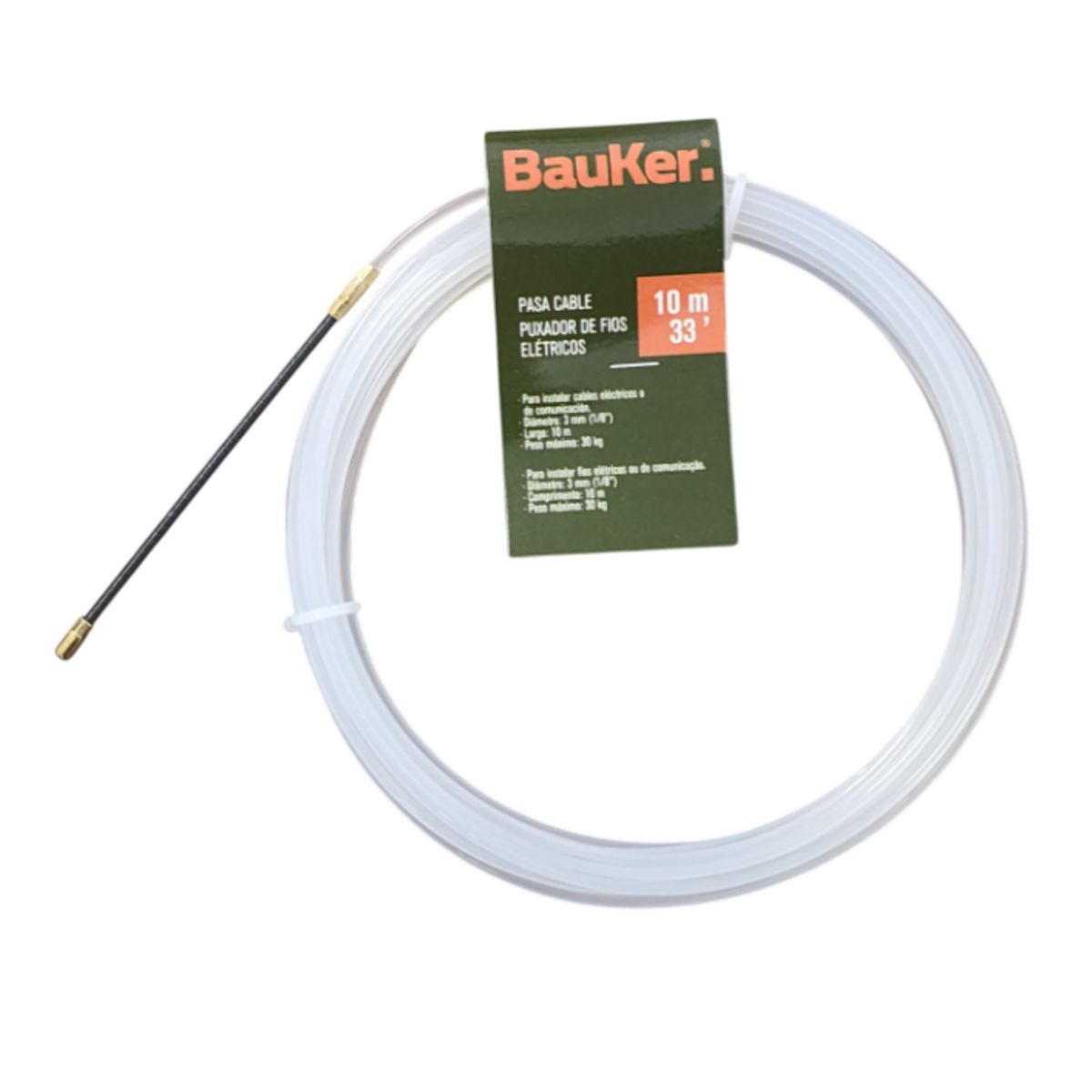 BAUKER - Pasacable de nylon 10 metros