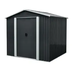 ISUNOR - Bodega Jardín Metálica SD-YX68 Gris 168x57x16.5 cm
