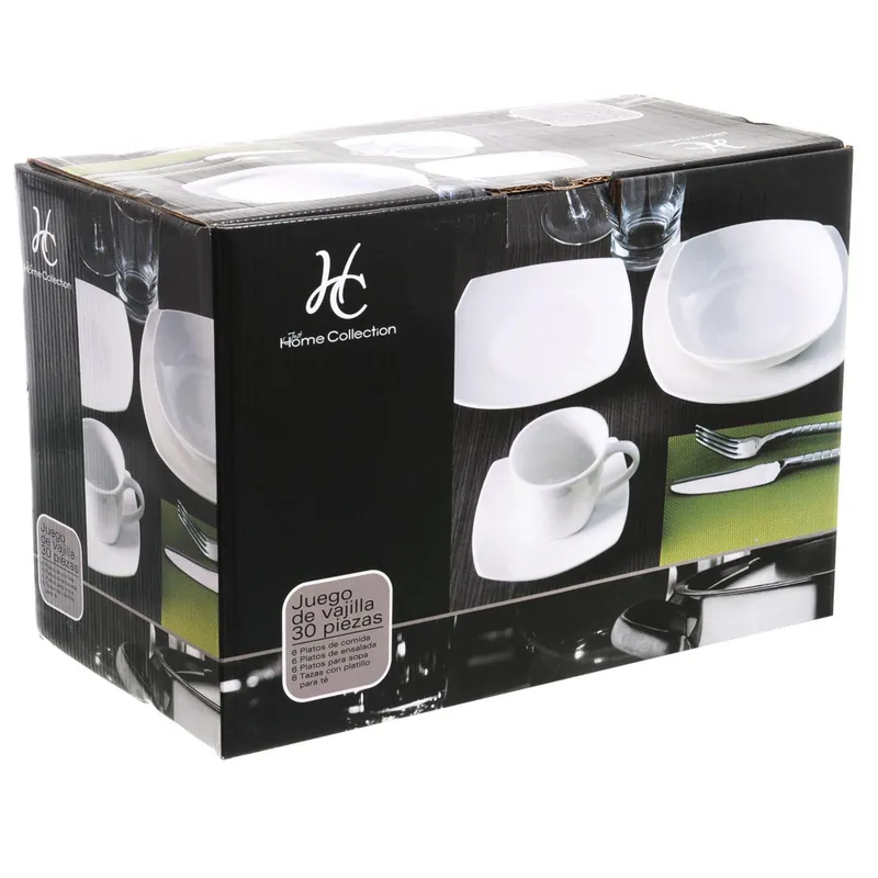 Falabella Loza Negra Cuadrada Juego De Loza 30 Piezas Porcelana - Main Image