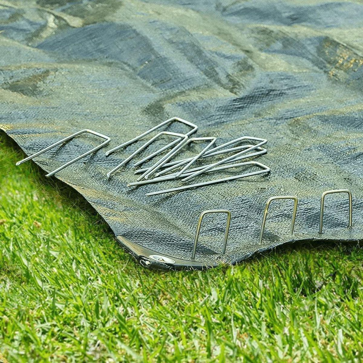 GENERICO - Estacas Ancla Tipo U Para Pisos Jardín Bolsa 10 Unidades