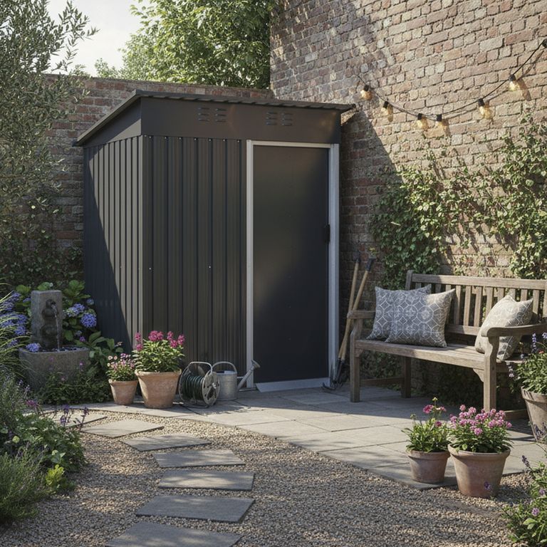 Bodega Lateral A HBIP06 Negro 154x89x184 cm