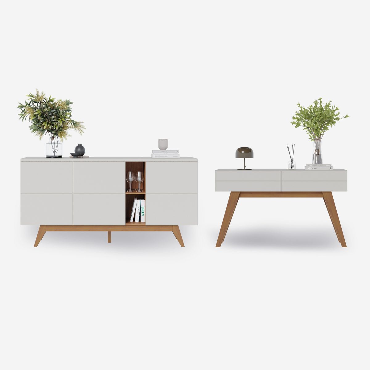 DI PORETTI - Combo buffet Noronha Blanco 44.5x160x80.20 cm