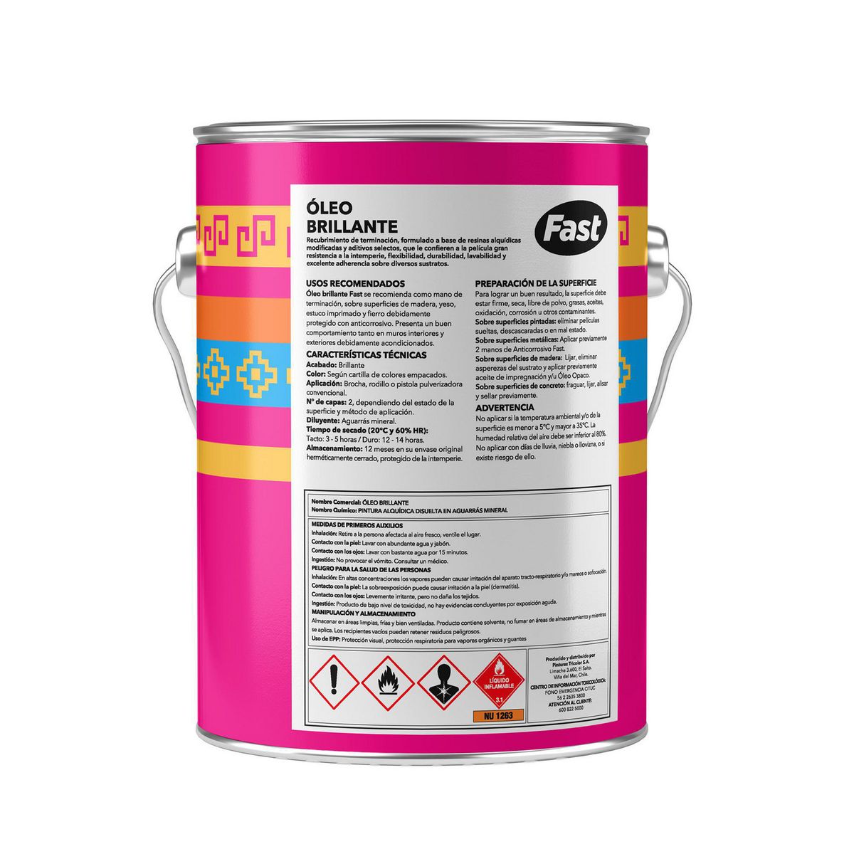 TRICOLOR - Oleo Fast Galón 1 galón(es) Brillante Blanco 