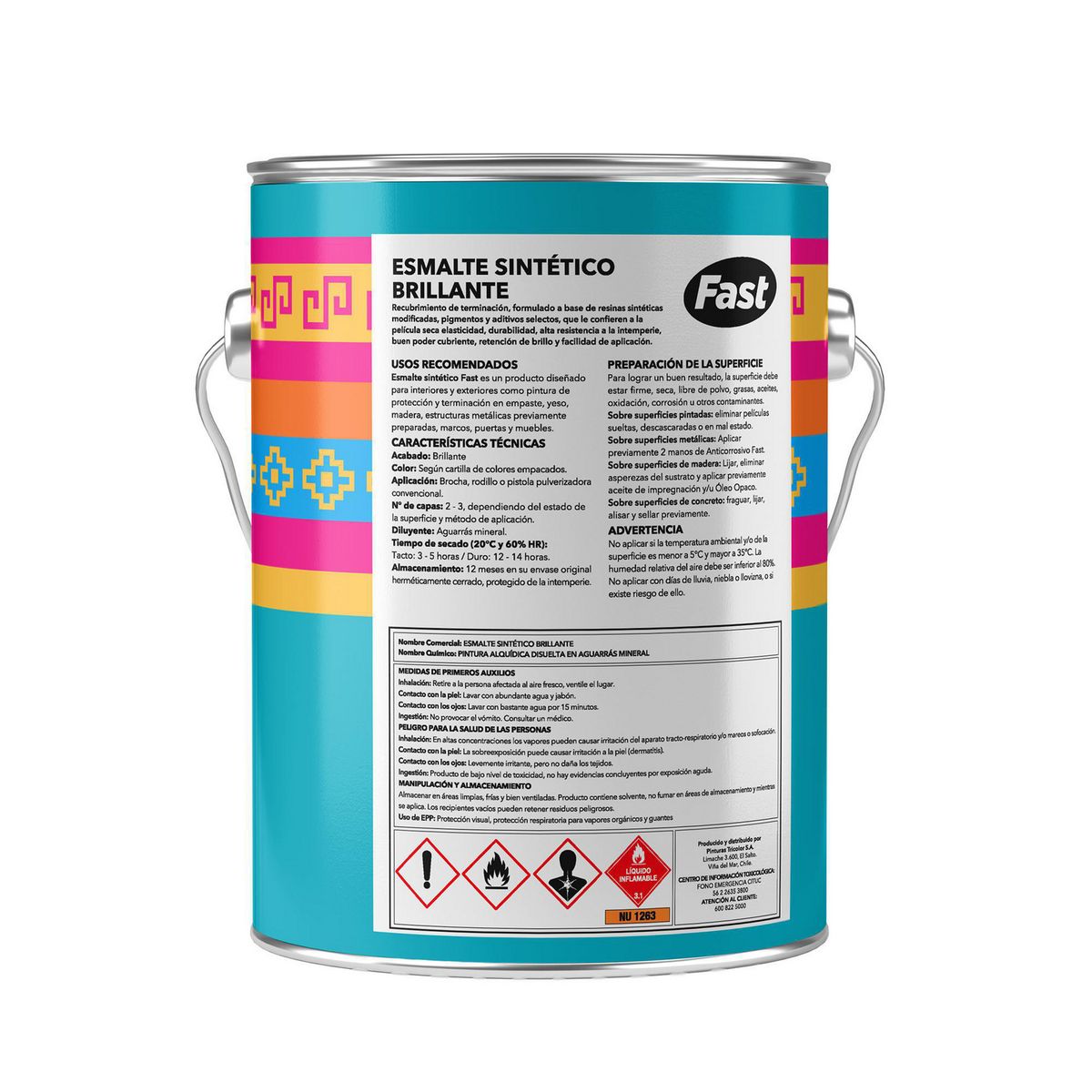 TRICOLOR - Estmalte Sintético Galón 1 galón(es) Brillante Blanco 