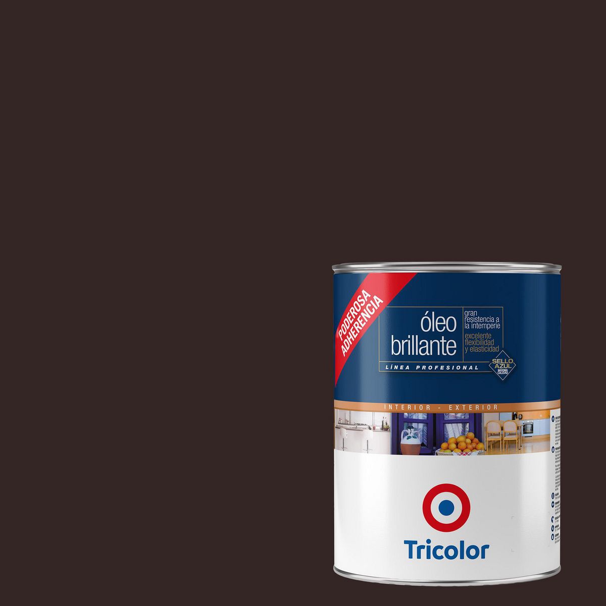 TRICOLOR - Oleo Profesional Tarro 0.25 galón(es) Brillante Cafe Moro 